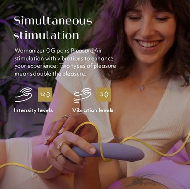 Вібратор для точки G з вакуумною стимуляцією Womanizer OG Aubergine (діаметр 3,9 см) зображення