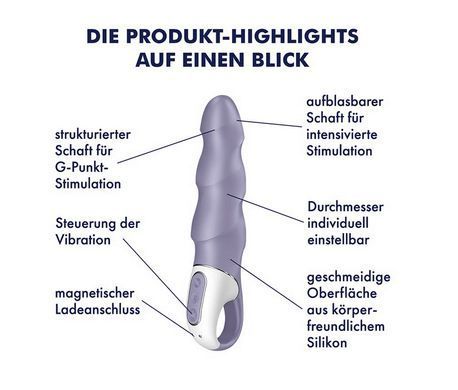 Вибратор надувной Satisfyer Air Pump Vibrator 1 (диаметр 4,5-6 см) картинка
