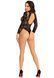Мереживне боді з рукавами Leg Avenue High neck lace bodysuit Black One Size картинка 5