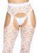 Кокетливі колготки з сердечками та доступом Leg Avenue Heart net suspender hose OS White картинка 6