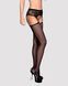 Сексуальные чулки с поясом Obsessive Garter stockings S307 black, размер S/M/L картинка 1