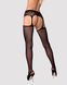 Сексуальні панчохи із поясом Obsessive Garter stockings S307 black, розмір S/M/L картинка 2
