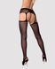 Сексуальные чулки с поясом Obsessive Garter stockings S307 black, размер S/M/L картинка 2