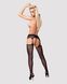Сексуальні панчохи із поясом Obsessive Garter stockings S307 black, розмір S/M/L картинка 6