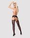Сексуальные чулки с поясом Obsessive Garter stockings S307 black, размер S/M/L картинка 6