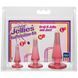 Набор анальных пробок Doc Johnson Crystal Jellies Anal Initiation Kit Pink  (диаметр 2 см - 3 см - 4 см) картинка 2