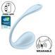 Смарт-виброяйцо Satisfyer Smooth Petal Connect App Light Blue (диаметр 3,8 см) картинка