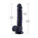 Силіконовий фалоімітатор Hismith 8.3" Silicone Dildo Black (діаметр 4,5 см) картинка 4