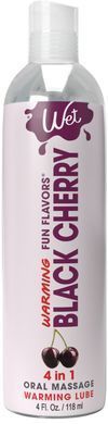 Зігріваючий лубрикант на водній основі без цукру Wet Warming 4in1 Black Cherry, черешня (118 мл) зображення