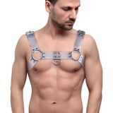 Фото Мужская прозрачная портупея на груди Feral Feelings Bulldog Harness Transparent