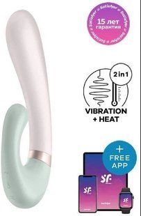 Смарт вібратор кролик із підігрівом Satisfyer Heat Wave Mint (діаметр 3,5 см) зображення