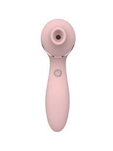 Вакуумний стимулятор-вібратор KisToy Polly Plus Pink (діаметр 3,5 см) зображення