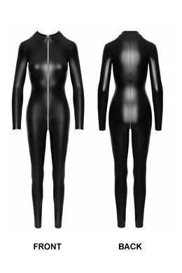 Комбінезон під латекс на блискавці Noir Handmade F293 Powerwetlook catsuit with front zipper, розмір S зображення