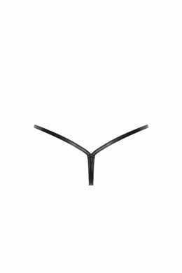 Трусики-стринги с застежками по бокам Noir Handmade P012 Wild crocodile wetlook thong with double opening, размер S картинка
