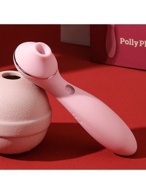 Вакуумний стимулятор-вібратор KisToy Polly Plus Pink (діаметр 3,5 см) зображення
