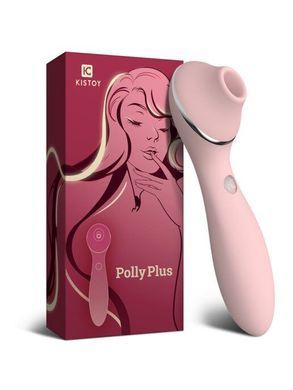 Вакуумний стимулятор-вібратор KisToy Polly Plus Pink (діаметр 3,5 см) зображення