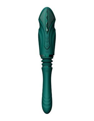Компактна смарт секс-машина з пультом ДК Zalo Sesh Turquoise Green + 2 насадки (діаметр 3,8 см) зображення