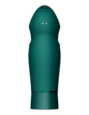 Компактна смарт секс-машина з пультом ДК Zalo Sesh Turquoise Green + 2 насадки (діаметр 3,8 см) зображення