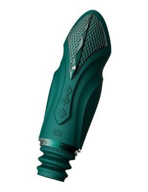 Компактна смарт секс-машина з пультом ДК Zalo Sesh Turquoise Green + 2 насадки (діаметр 3,8 см) зображення