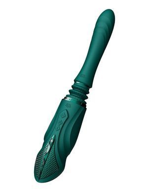 Компактна смарт секс-машина з пультом ДК Zalo Sesh Turquoise Green + 2 насадки (діаметр 3,8 см) зображення