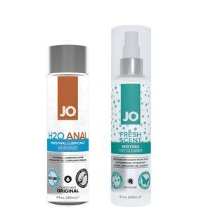 Набор: анальная смазка и чистящее средство JO GWP ANAL H2O Lubricant и Misting Toy Cleaner (по 120 мл) картинка