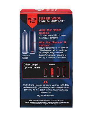 Презервативи зволожені MyONE Super Wide (10 шт, картонна коробка) зображення
