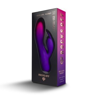 Вибратор-кролик Rocks Off Glo Girl Rabbit, на батарейках (диаметр 3,9 см) картинка
