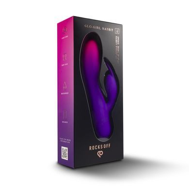 Вибратор-кролик Rocks Off Glo Girl Rabbit, на батарейках (диаметр 3,9 см) картинка