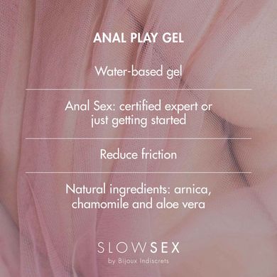 Анальний гель-змазка на водній основі Bijoux Indiscrets Slow Sex Anal play gel (30 мл) зображення