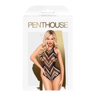 Боди с геометрическим орнаментом Penthouse Go Hotter Black, размер S/L картинка