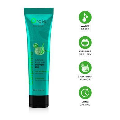 Съедобный лубрикант на водной основе Orgie Lube Tube Cocktail Caipirinha, коктейль Кайпиринья (100 мл) картинка