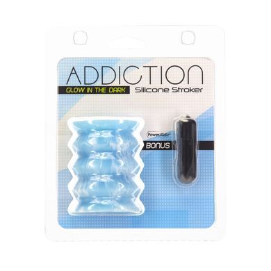 Мастурбатор, що світиться у темряві ADDICTION Silicone Reversible Stroker Glow in the Dark зображення