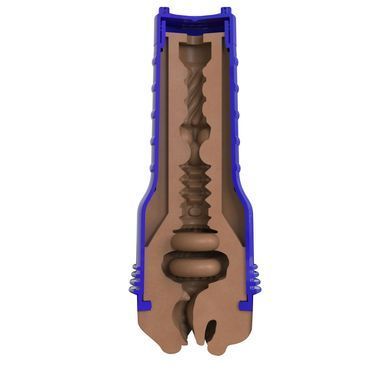 Мастурбатор-ротик Fleshlight Boost Blow Medium Dark Flesh, плаваючі кільця Turbo Tech зображення