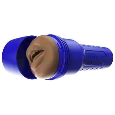 Мастурбатор-ротик Fleshlight Boost Blow Medium Dark Flesh, плаваючі кільця Turbo Tech зображення