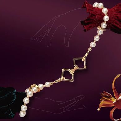 Набір БДСМ: перлинні наручники та поножі LOCKINK Pearl Bondage & Restraint Set зображення