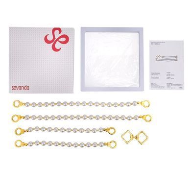 Набір БДСМ: перлинні наручники та поножі LOCKINK Pearl Bondage & Restraint Set зображення