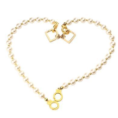 Набір БДСМ: перлинні наручники та поножі LOCKINK Pearl Bondage & Restraint Set зображення
