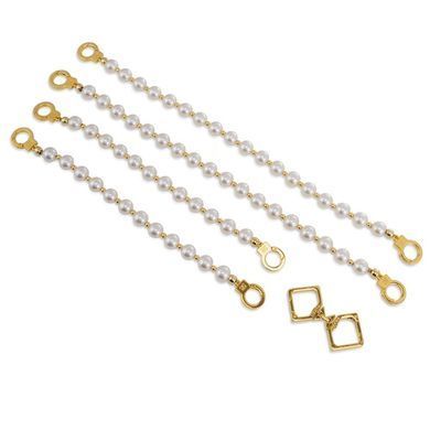 Набір БДСМ: перлинні наручники та поножі LOCKINK Pearl Bondage & Restraint Set зображення