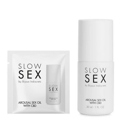 Пробник возбуждающего масла для клитора Bijoux Indiscrets Sachette SLOW SEX Arousal Sex Oil CBD (2 мл) картинка