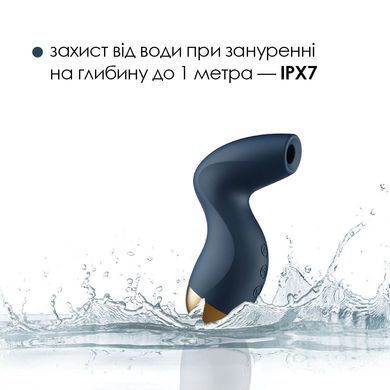 Вакуумний кліторальний стимулятор Svakom Pulse Pure Navy Blue зображення