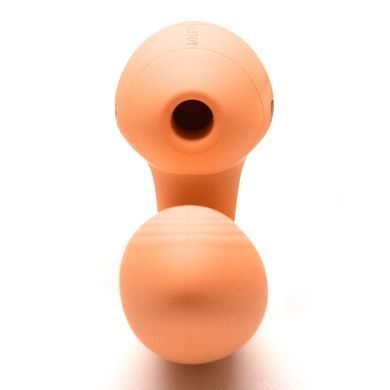 Вакуумний стимулятор + вібратор Kistoy Tina Mini Orange (діаметр 3,2 см) зображення