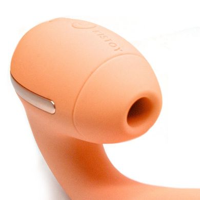 Вакуумний стимулятор + вібратор Kistoy Tina Mini Orange (діаметр 3,2 см) зображення