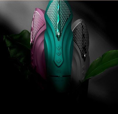 Компактна смарт секс-машина з пультом ДК Zalo Sesh Turquoise Green + 2 насадки (діаметр 3,8 см) зображення
