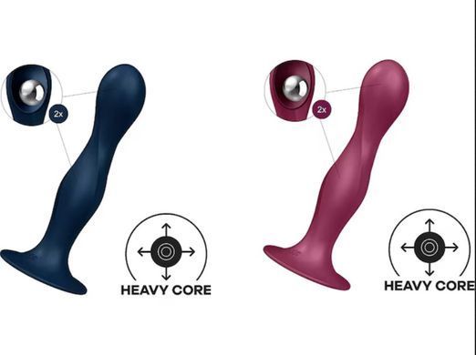 Дилдо на присосці з рухомими кульками Satisfyer Double Ball-R Red (діаметр 3,8 см) зображення