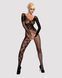 Ажурный бодистокинг с рукавами Obsessive Bodystocking F210 black, размер S/M/L картинка 7