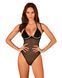 Прозрачное боди с двойными бретелями Obsessive Selinne teddy Black, размер XS/S картинка 1