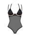 Прозрачное боди с двойными бретелями Obsessive Selinne teddy Black, размер XS/S картинка 3