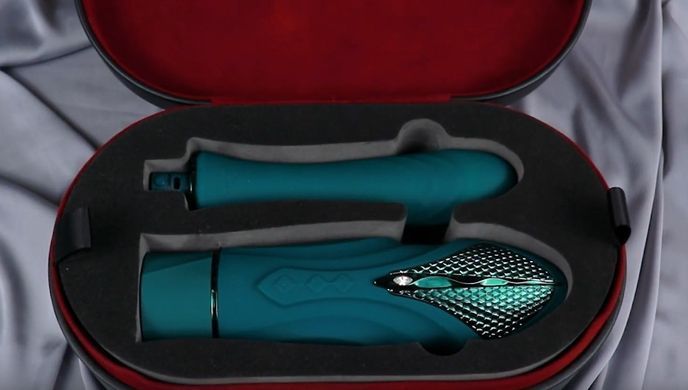 Компактна смарт секс-машина з пультом ДК Zalo Sesh Turquoise Green + 2 насадки (діаметр 3,8 см) зображення