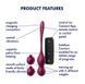 Вагінальні смарт-кульки з вібрацією та пультом ДК Satisfyer Love Birds Vary Connect App (діаметр 3,3 см) картинка 8