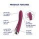 Вібратор для точки G з ротацією Satisfyer Spinning Vibe 1 Red (діаметр 3,5 см) картинка 8